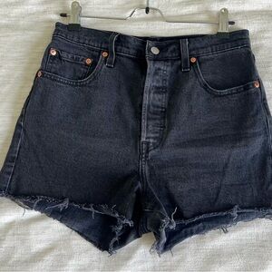 Levi’s Washed Black Denim Shorts, Sz 29